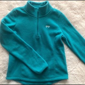 Gap Girls teal zip up sweatshirt size 8-9